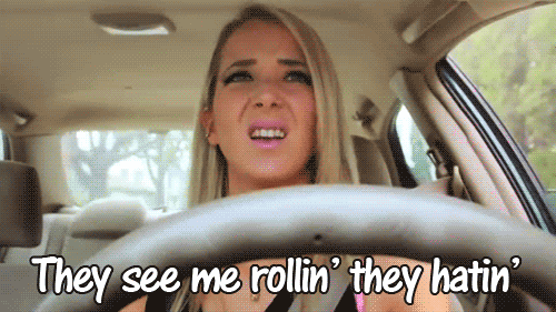Jenna Marbles Car Ride They See Me Rollin GIF
