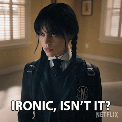 Jenna Ortega Wednesday Ironic Meme GIF