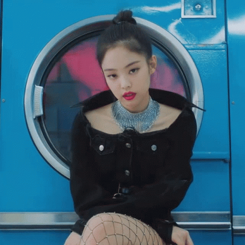 Jennie Kim Against Washing Machine GIF