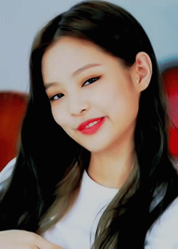Jennie Kim Bowing Heart GIF