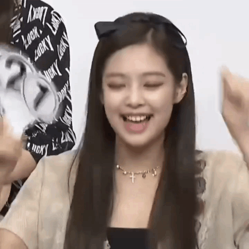 Jennie Kim Cheering GIF
