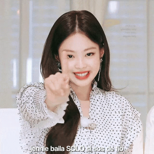Jennie Kim Pointing GIF