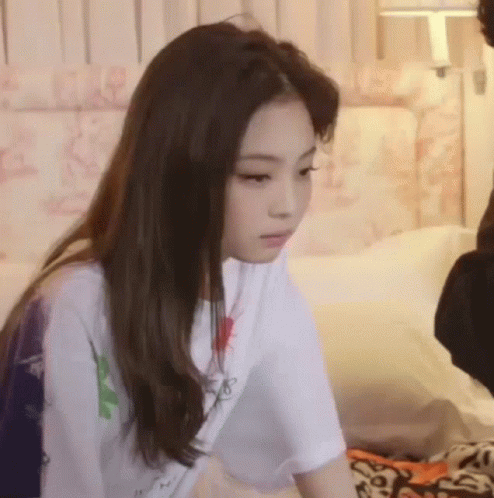 Jennie Kim Staring Into Nothing GIF