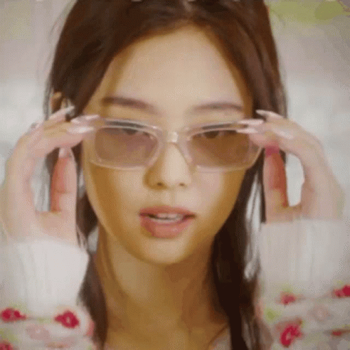Jennie Swag In Fashion Glasses GIF