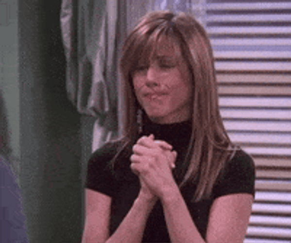 Jennifer Aniston Trying Not To Cry In Friends GIF