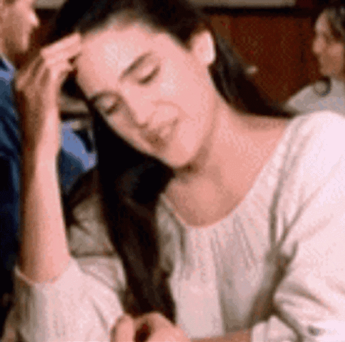 Jennifer Connelly Etoile Scratching Hairline GIF