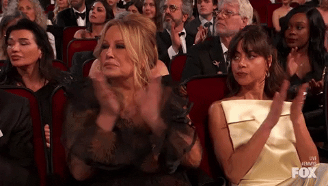 Jennifer Coolidge In The Audience Applauding GIF