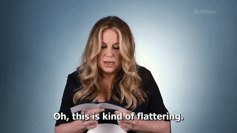 Jennifer Coolidge Reading Fan Messages GIF