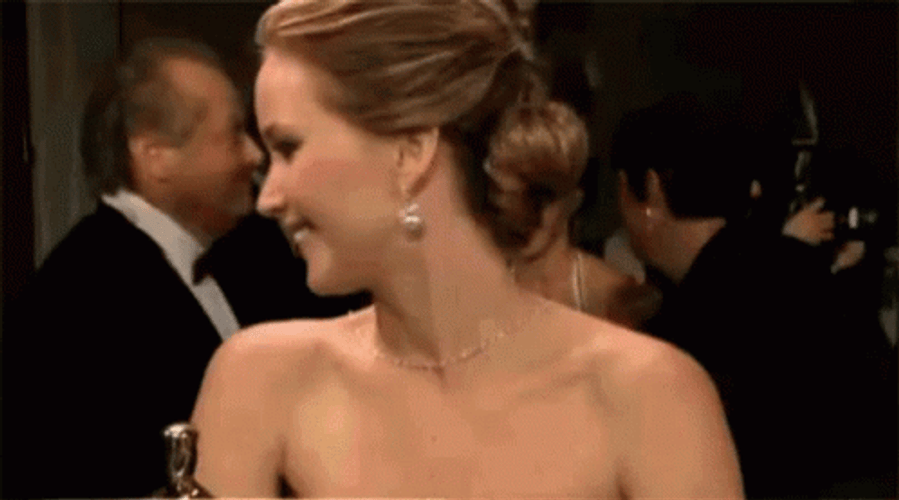 Jennifer Lawrence Laughter And Shock GIF
