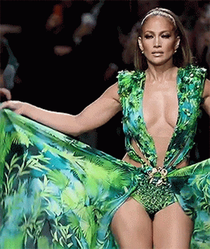 Jennifer Lopez Fashion Walk GIF