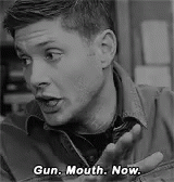 Jensen Ackles Gun In Mouth GIF