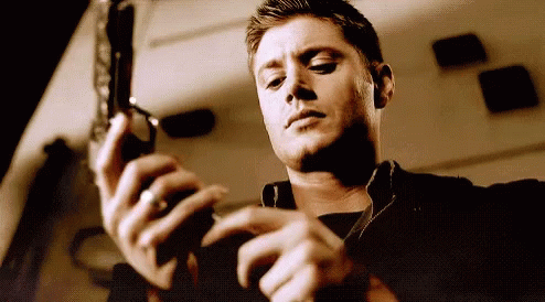 Jensen Ackles Loading Gun GIF