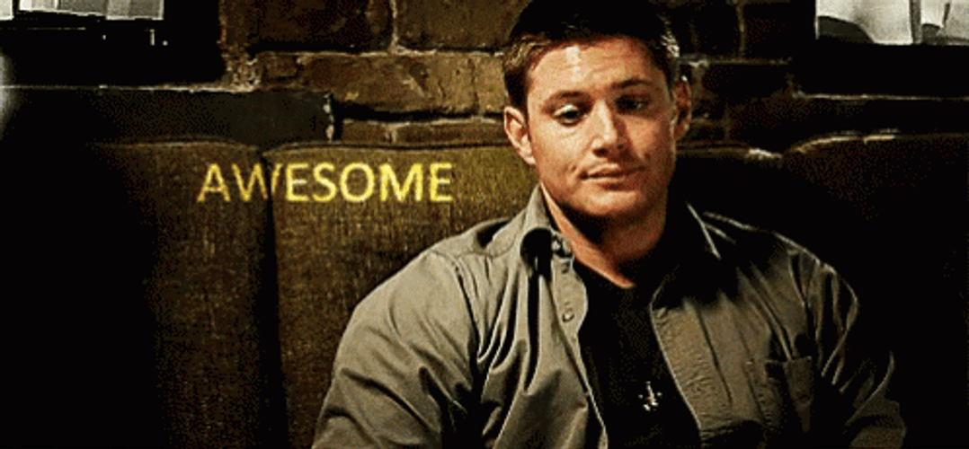 Jensen Ackles Sarcastic Awesome Smile GIF