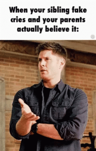 Jensen Ackles Sibling Complaints Funny Meme GIF