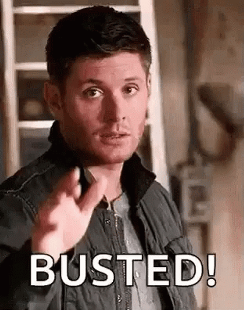 Jensen Ackles Wink Busted GIF