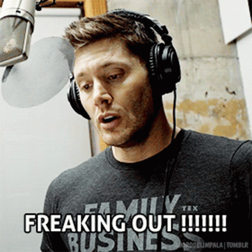Jensen Ackles Witty Freak Out GIF