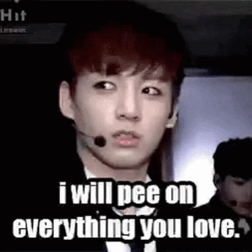 Jeon Jungkook Angry Face Pee GIF