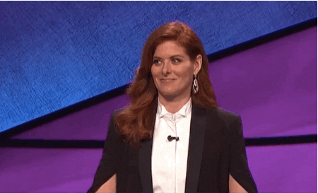 Jeopardy Debra Messing Applauding GIF
