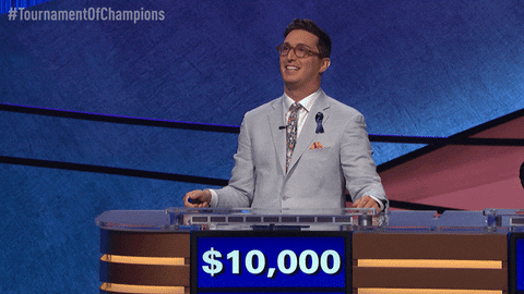 Jeopardy Buzzy Cohen Passive Reaction GIF