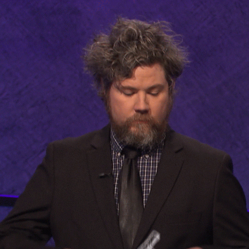 Jeopardy Contestant Wait Drinking Wine GIF