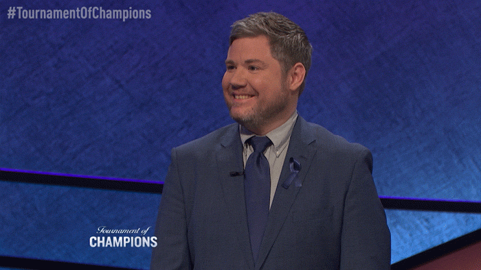 Jeopardy Ken Jennings Nervous Laugh GIF