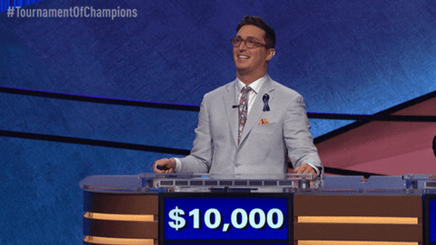 Jeopardy Buzzy Cohen Passive Reaction GIF