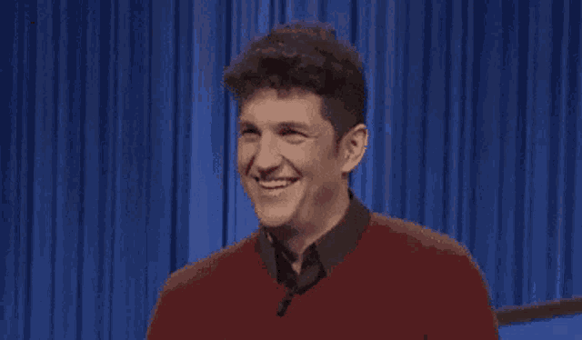 Jeopardy Game Show Champion Matt Amodio Shaking My Head Laugh Reaction GIF
