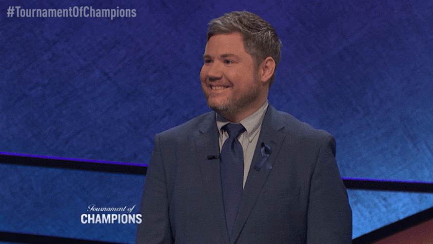 Jeopardy Ken Jennings Nervous Laugh GIF