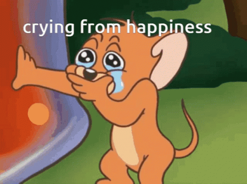 Jerry Fictional Character Happy Tears GIF