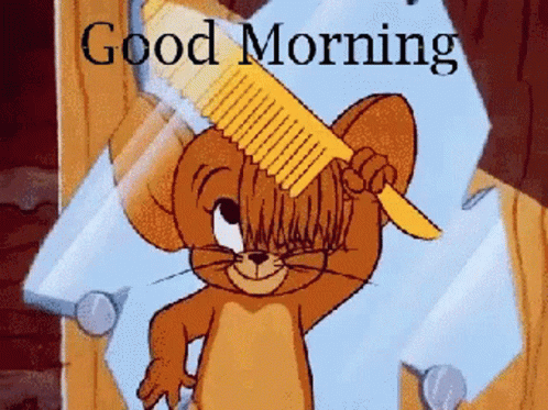 Jerry From Tom And Jerry Combing Hair GIF
