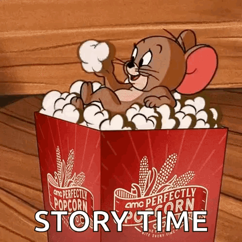 Jerry From Tom and Jerry Sitting in Popcorn Box