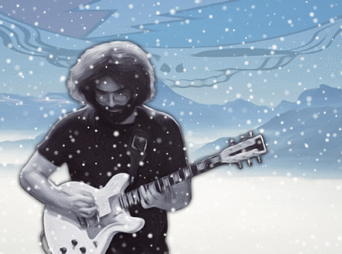 Jerry Garcia In The Snow GIF