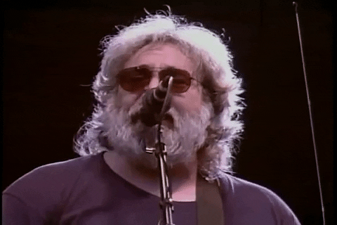 Jerry Garcia Long White Hair GIF