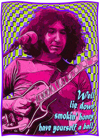 Jerry Garcia Will Lie Down Smoking Honey GIF