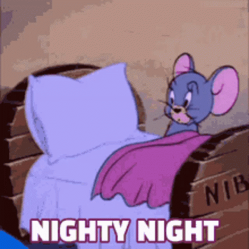 Jerry Going To Sleep Dobranoc GIF