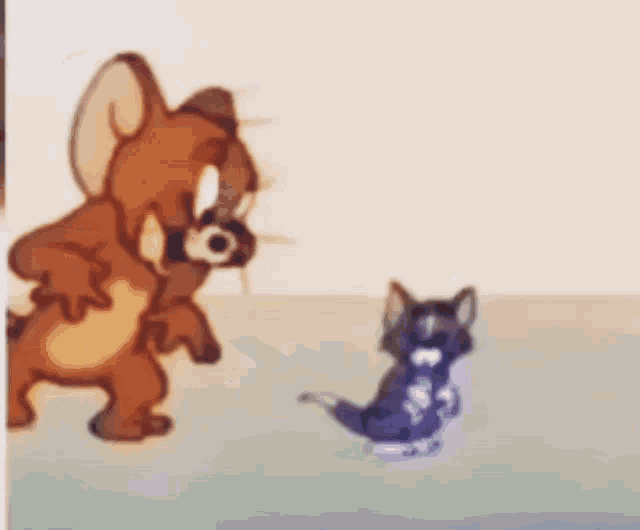 Jerry Mouse Wedgie Tail Tom Cat GIF