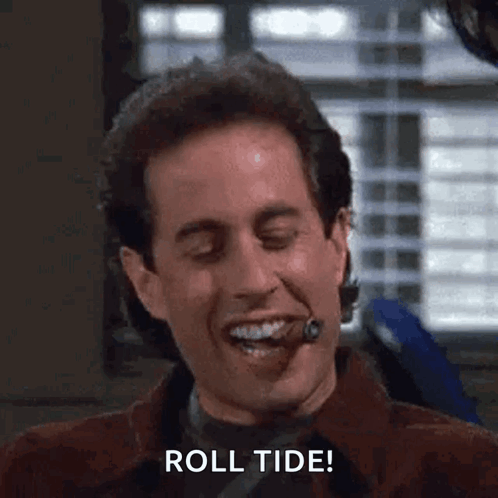 Jerry Seinfeld Roll Tide GIF