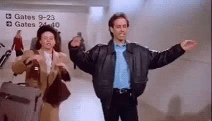 Jerry Seinfeld Running In Airport To Catch Flight GIF