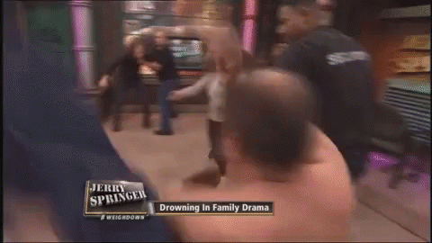 Jerry Springer Riot In The Studio GIF