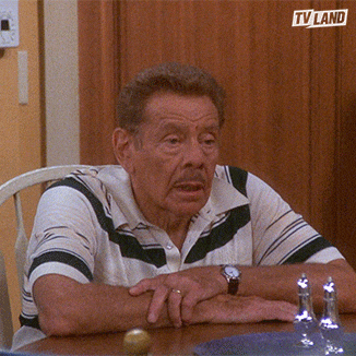 Jerry Stiller Head Down But Looking Up GIF
