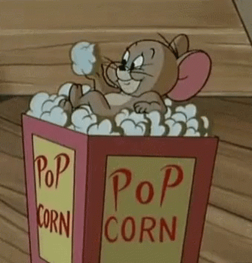 Jerry The Mouse Popcorn Eating GIF