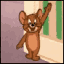 Jerry The Mouse Waving Byeeee GIF