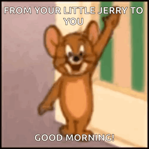 Jerry Waving Saying From Your Little Jerry GIF