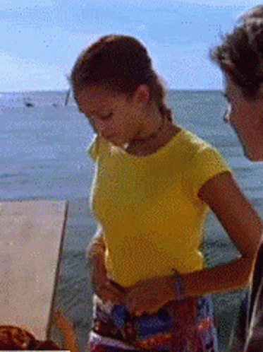 Jessica Alba Taking Off Shorts And Tees GIF