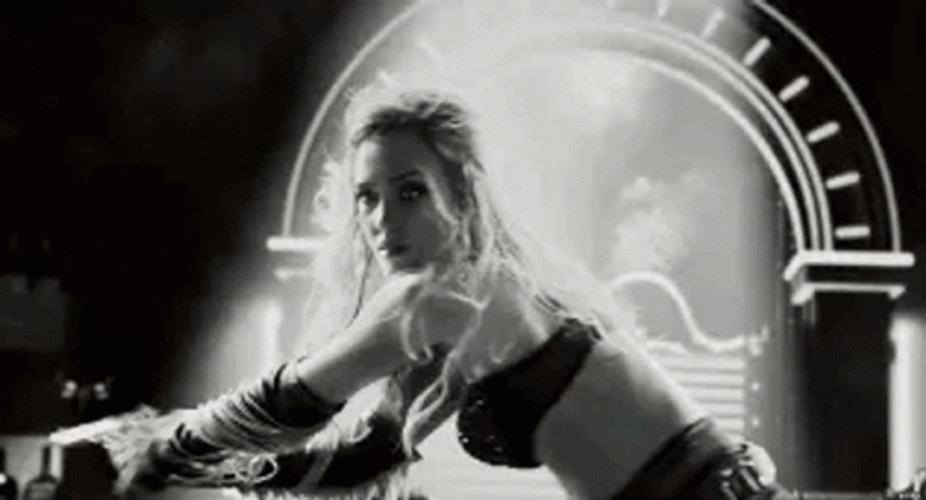 Jessica Alba Holding Gun Wearing Black Bra GIF