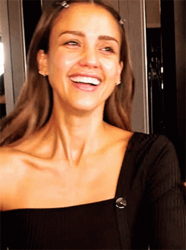 Jessica Alba Laughing Out Loud GIF