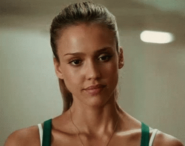 Jessica Alba Making Fake Smile GIF
