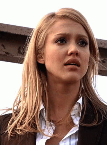 Jessica Alba Nervous Shocking Face GIF