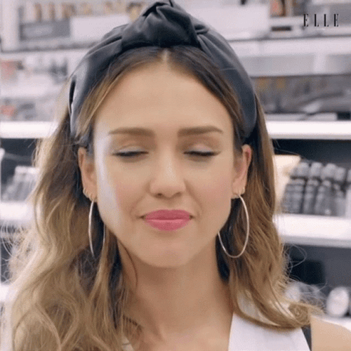 Jessica Alba Tongue Out Inside Store GIF