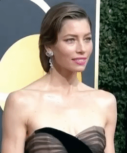 Jessica Biel At Golden Globes Awards GIF